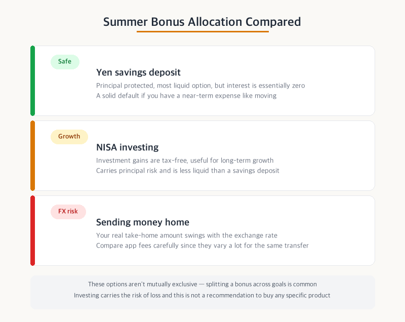 Summer bonus allocation comparison