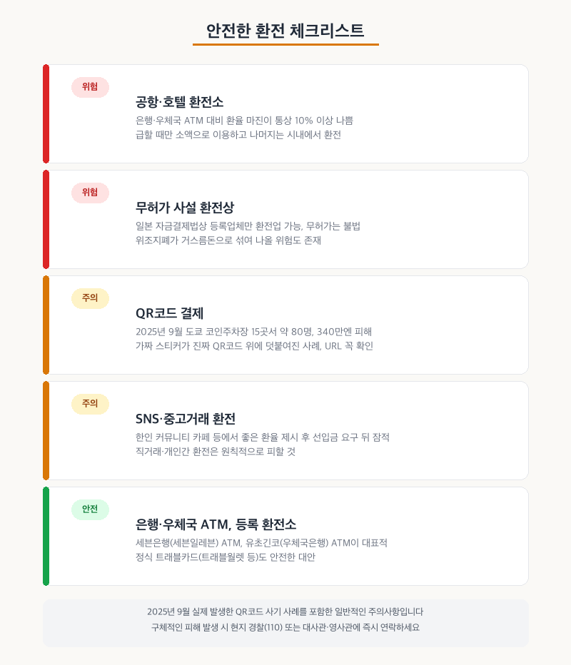 안전한 환전 체크리스트