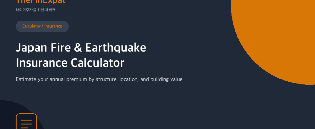 Japan Fire & Quake Insurance Calculator (2026)