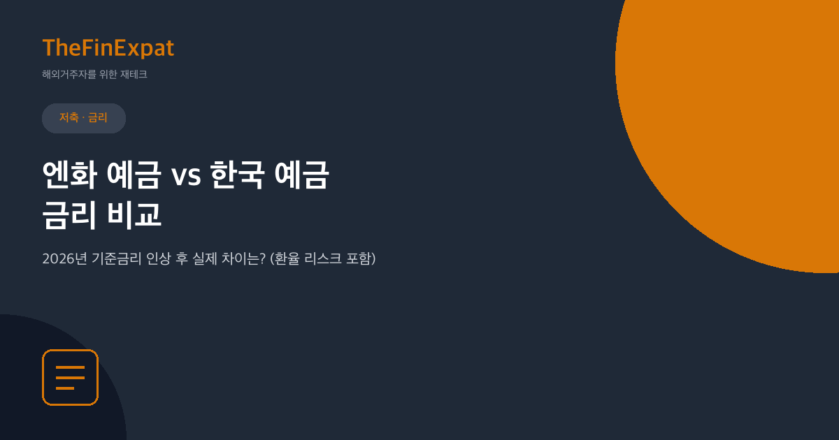 엔화예금 vs 한국예금, 금리 뭐가 유리할까