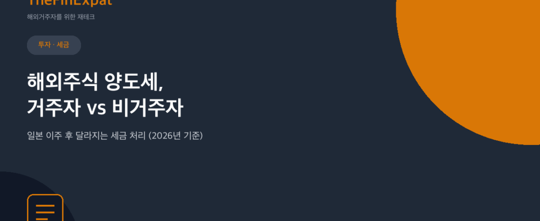 해외주식 양도세, 거주자와 비거주자 뭐가 다를까