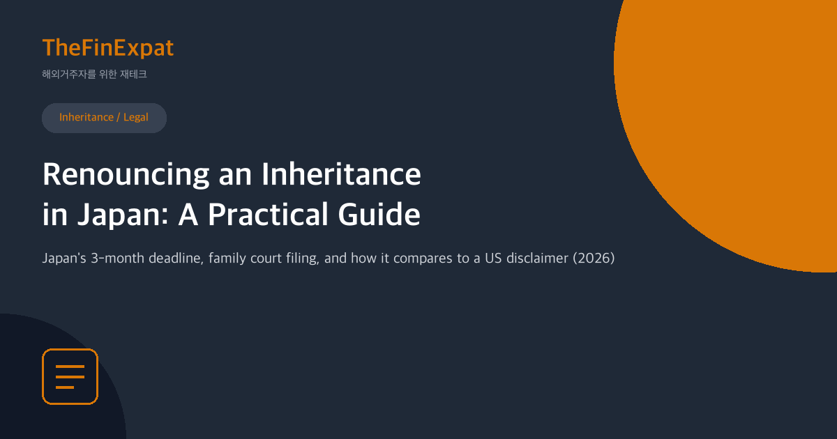 Renouncing an Inheritance in Japan (2026)