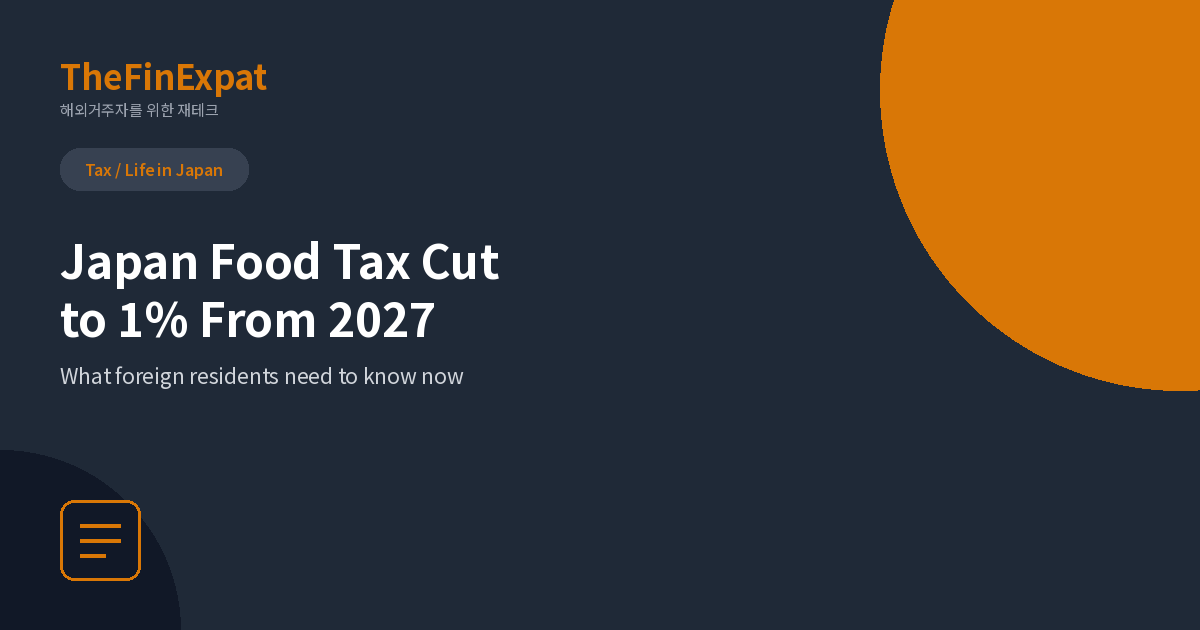Japan Food Tax Savings Calculator (From April 2027)