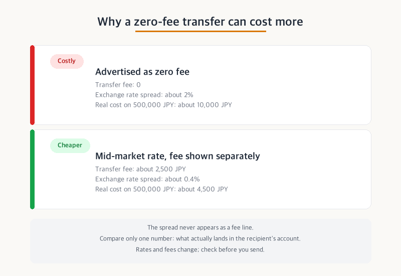 Why a zero-fee transfer can cost more